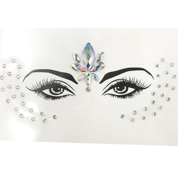 3D Makeup Tattoo Face Gems Glitter Face Jewels Crystal Stickers Face Glitter for Festival Carnival Party