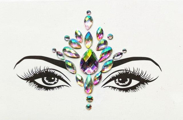 3D Makeup Tattoo Face Gems Glitter Face Jewels Crystal Stickers Face Glitter for Festival Carnival Party