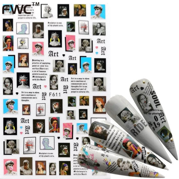 3D Nail Slider Black Russia Letter Sticker Decals Flamingo Design Adhesive Manicure Tips Nail Art Decorations Accessories Sliders Manicure Decoration 3D Nail Supplies Holographic Decals Transfer Sliders Nail Design Manicures Nail Self-Adhesive Sticker