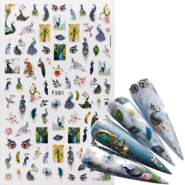 3D Nail Slider Black Russia Letter Sticker Decals Flamingo Design Adhesive Manicure Tips Nail Art Decorations Accessories Sliders Manicure Decoration 3D Nail Supplies Holographic Decals Transfer Sliders Nail Design Manicures Nail Self-Adhesive Sticker