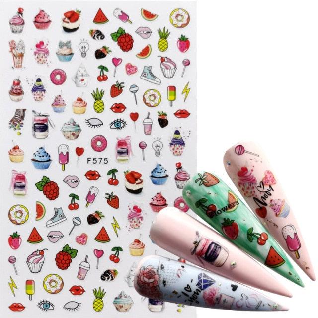 3D Nail Slider Black Russia Letter Sticker Decals Flamingo Design Adhesive Manicure Tips Nail Art Decorations Accessories Sliders Manicure Decoration 3D Nail Supplies Holographic Decals Transfer Sliders Nail Design Manicures Nail Self-Adhesive Sticker