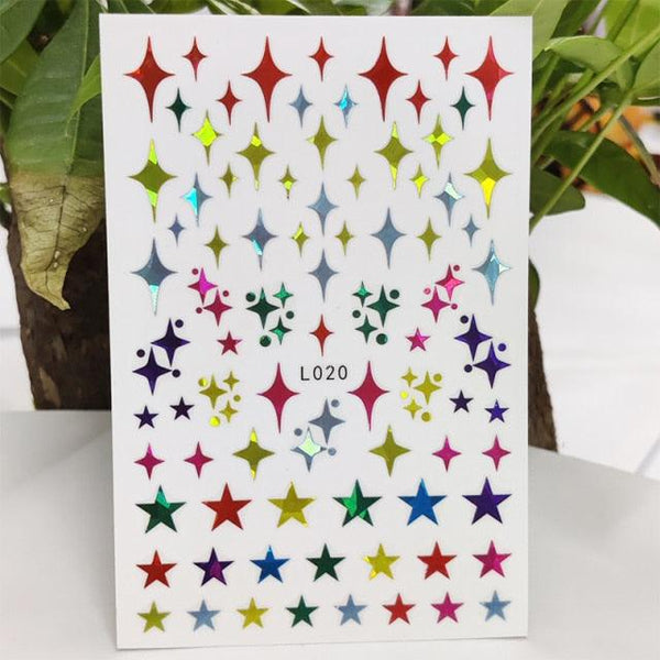 3D Nail Sticker Waterproof Shining Decals Stickers for Nails Cute Beautiful Love Heart Nail Art Decoration Aurora Silver Design Nail Art Stickers Decals Nail Art Supplies Valentines Day 3D Self-Adhesive Nail Decorations Manicuring Nail Art Manicure