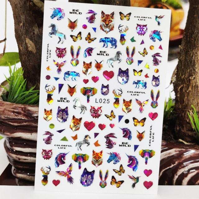 3D Nail Sticker Waterproof Shining Decals Stickers for Nails Cute Beautiful Love Heart Nail Art Decoration Aurora Silver Design Nail Art Stickers Decals Nail Art Supplies Valentines Day 3D Self-Adhesive Nail Decorations Manicuring Nail Art Manicure