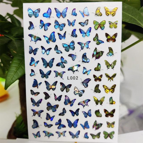 3D Nail Sticker Waterproof Shining Decals Stickers for Nails Cute Beautiful Love Heart Nail Art Decoration Aurora Silver Design Nail Art Stickers Decals Nail Art Supplies Valentines Day 3D Self-Adhesive Nail Decorations Manicuring Nail Art Manicure