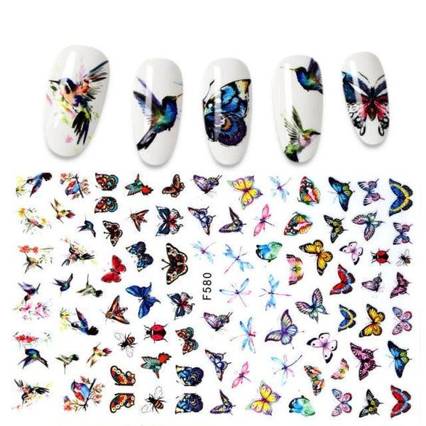 3D Nail Stickers Leaves Butterfly Panda Love Heart Design Stickers For Nails Manicure Foil Nail Art Decor  Girls Manicure Decoration Nail Art Supplies 3D Self-Adhesive Nail Decals Designer Nail Stickers for Acrylic Nails