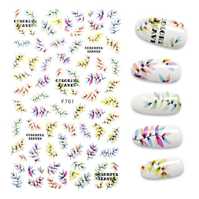 3D Nail Stickers Leaves Butterfly Panda Love Heart Design Stickers For Nails Manicure Foil Nail Art Decor  Girls Manicure Decoration Nail Art Supplies 3D Self-Adhesive Nail Decals Designer Nail Stickers for Acrylic Nails