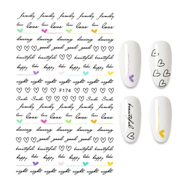 3D Nail Stickers Leaves Butterfly Panda Love Heart Design Stickers For Nails Manicure Foil Nail Art Decor  Girls Manicure Decoration Nail Art Supplies 3D Self-Adhesive Nail Decals Designer Nail Stickers for Acrylic Nails