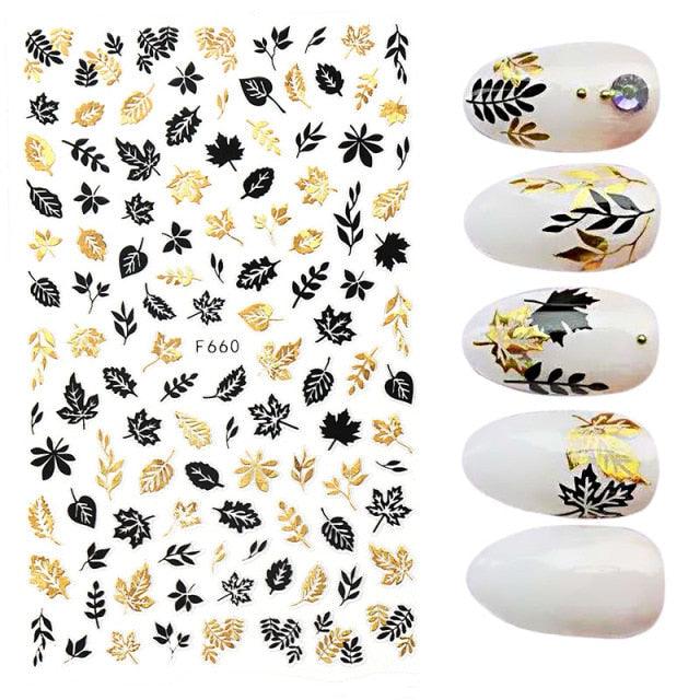 3D Nail Stickers Leaves Butterfly Panda Love Heart Design Stickers For Nails Manicure Foil Nail Art Decor  Girls Manicure Decoration Nail Art Supplies 3D Self-Adhesive Nail Decals Designer Nail Stickers for Acrylic Nails