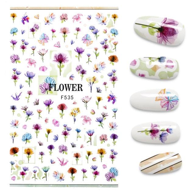 3D Nail Stickers Leaves Butterfly Panda Love Heart Design Stickers For Nails Manicure Foil Nail Art Decor  Girls Manicure Decoration Nail Art Supplies 3D Self-Adhesive Nail Decals Designer Nail Stickers for Acrylic Nails