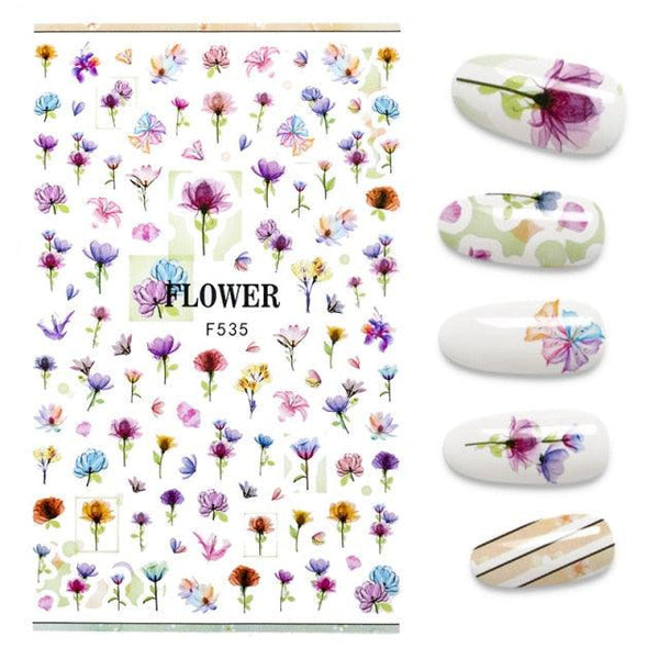 3D Nail Stickers Leaves Butterfly Panda Love Heart Design Stickers For Nails Manicure Foil Nail Art Decor  Girls Manicure Decoration Nail Art Supplies 3D Self-Adhesive Nail Decals Designer Nail Stickers for Acrylic Nails