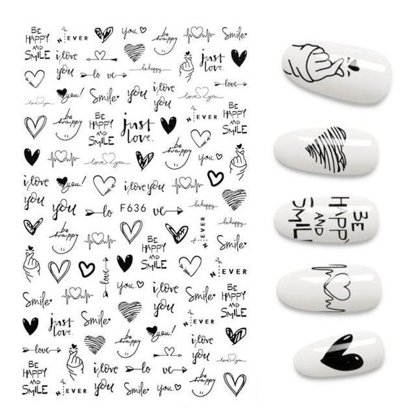 3D Nail Stickers Leaves Butterfly Panda Love Heart Design Stickers For Nails Manicure Foil Nail Art Decor  Girls Manicure Decoration Nail Art Supplies 3D Self-Adhesive Nail Decals Designer Nail Stickers for Acrylic Nails