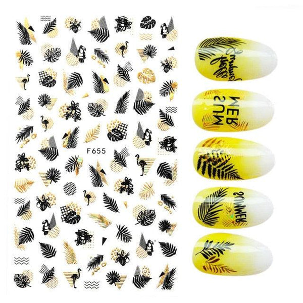 3D Nail Stickers Leaves Butterfly Panda Love Heart Design Stickers For Nails Manicure Foil Nail Art Decor  Girls Manicure Decoration Nail Art Supplies 3D Self-Adhesive Nail Decals Designer Nail Stickers for Acrylic Nails