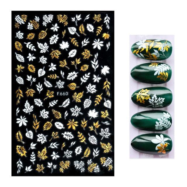 3D Nail Stickers Leaves Butterfly Panda Love Heart Design Stickers For Nails Manicure Foil Nail Art Decor  Girls Manicure Decoration Nail Art Supplies 3D Self-Adhesive Nail Decals Designer Nail Stickers for Acrylic Nails