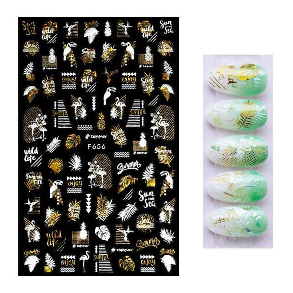 3D Nail Stickers Leaves Butterfly Panda Love Heart Design Stickers For Nails Manicure Foil Nail Art Decor  Girls Manicure Decoration Nail Art Supplies 3D Self-Adhesive Nail Decals Designer Nail Stickers for Acrylic Nails