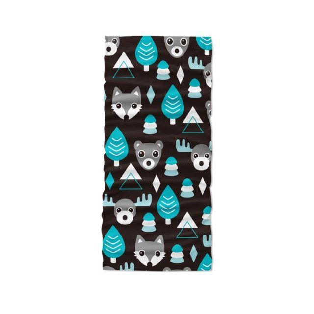 3D Printed Mini Pattern Headscarf Fashion Women Summer Neck Gaiter Cute Cartoon Animal Tubular Hijab Scarf Face Seamless Bandana  Printed Oil Painting Art Neck Scarf Women Soft Face Bandana Sunflower Night Hijab Scarf Face Mask