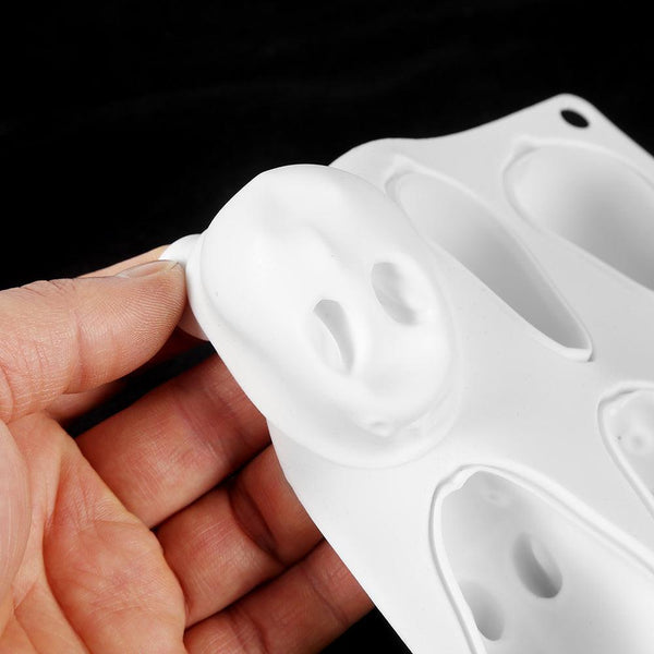 3D Rabbit Shape Silicone Cake Mold 6-cavity Mousse Dessert Baking Bunny Mold Chocolate Bakeware Pastry Decorating Mould Easter Bunny Chocolate Silicone Mold For Baking Rabbit Shape