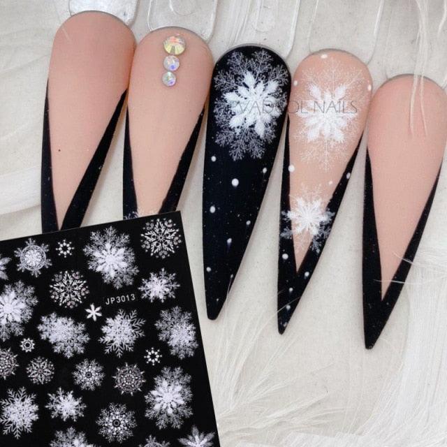 3D Sweater Nail Sticker Acrylic Engraved Winter Nails Design Tip Wraps Decals Slider Decoration Nails Decal Nail Art 3D Acrylic Engraved Nail Sticker Nail Art Decoration Self-Adhesive Nail Art Decoration French Black and White Lace Retro Flower