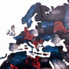 3D Wooden World Map Alcor - M - 24"x 39" (60 x 100 cm) / Blank (no names & border) / EN