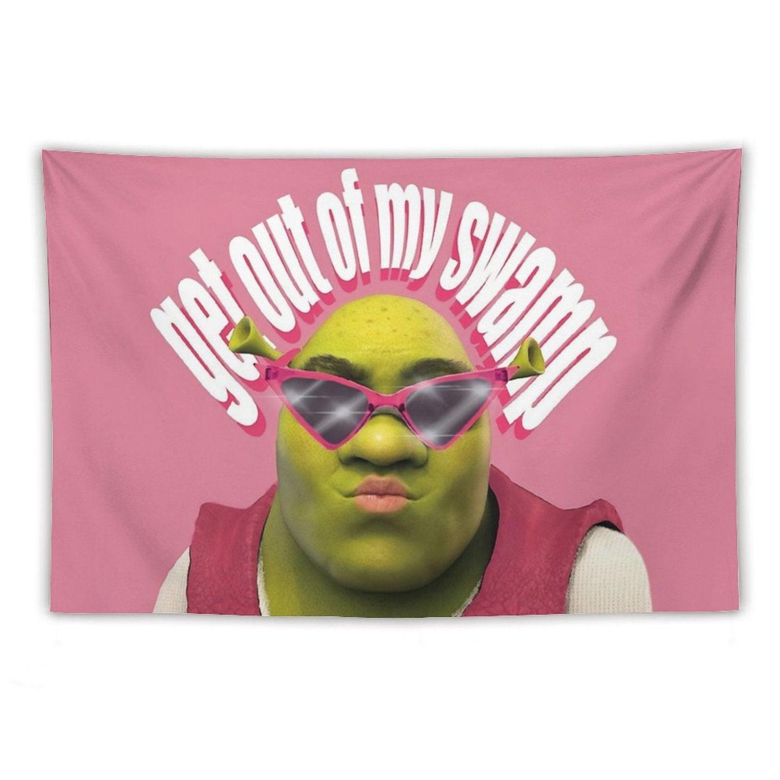 Shrek Funny Get Out of My Swamp Tapestry