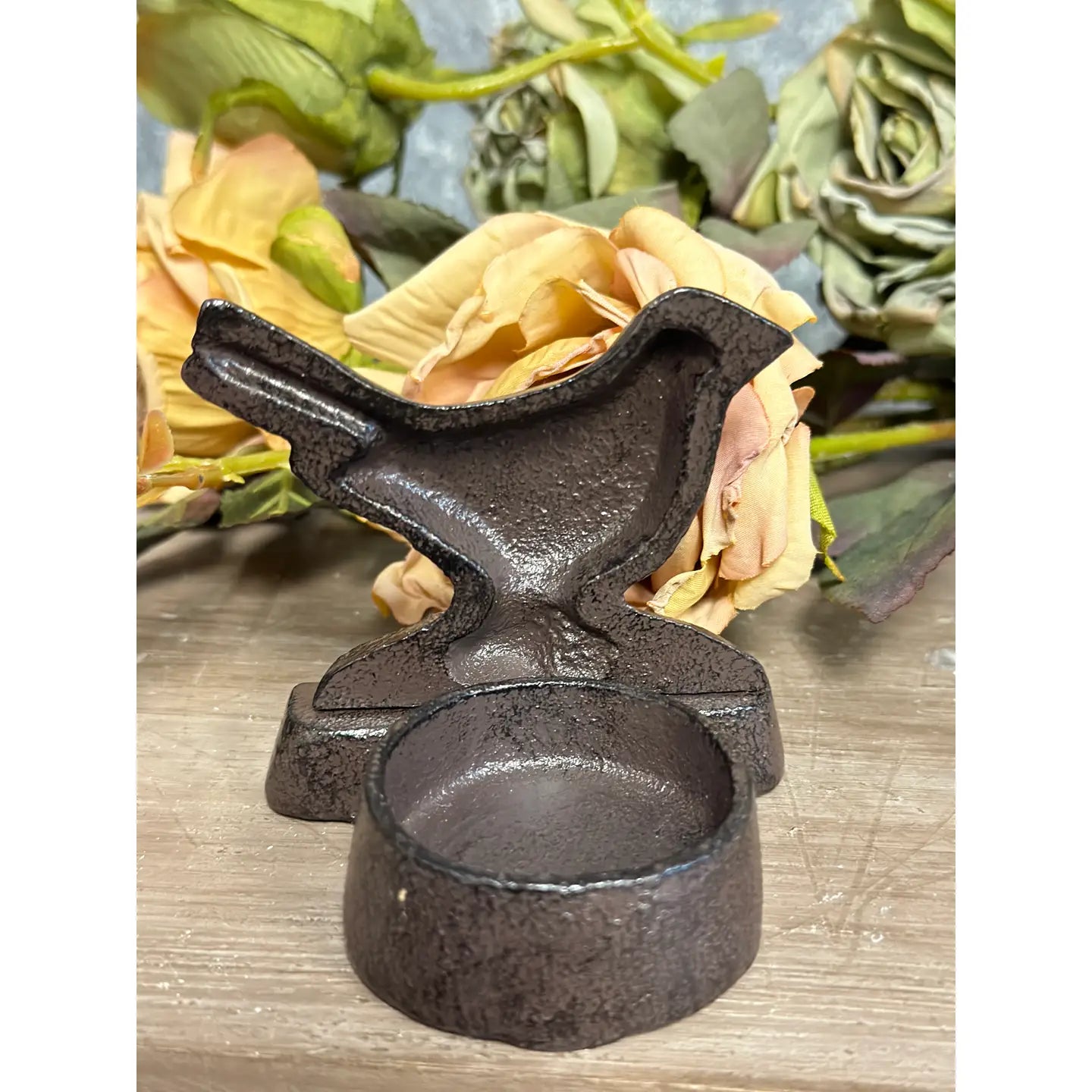 Antique Creative Metal Bird Candle Stand