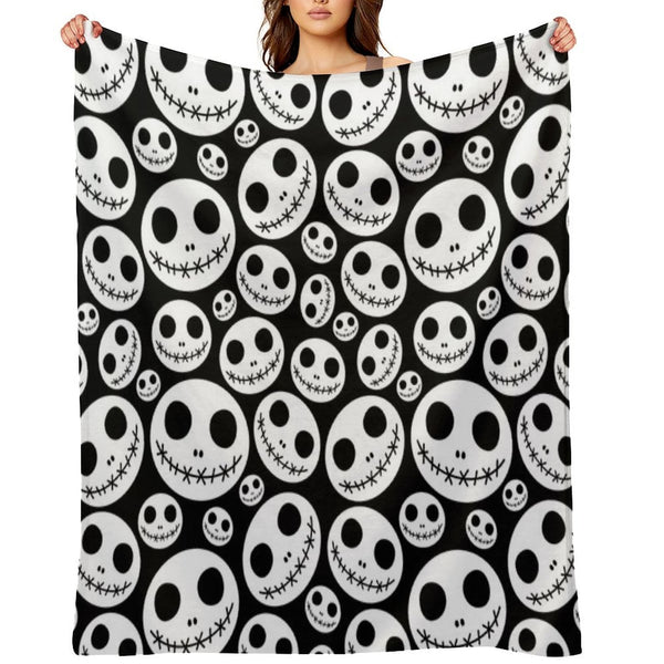 Halloween Skeleton Jack Skellington Pattern Skelington Versatility Throw Blanket