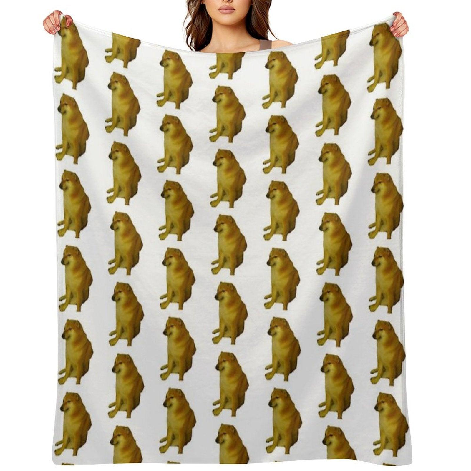 Cheems Throw Blanket