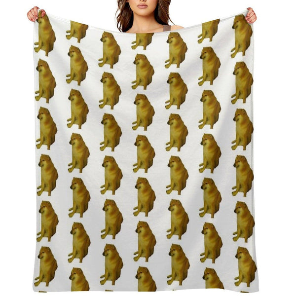 Cheems Throw Blanket