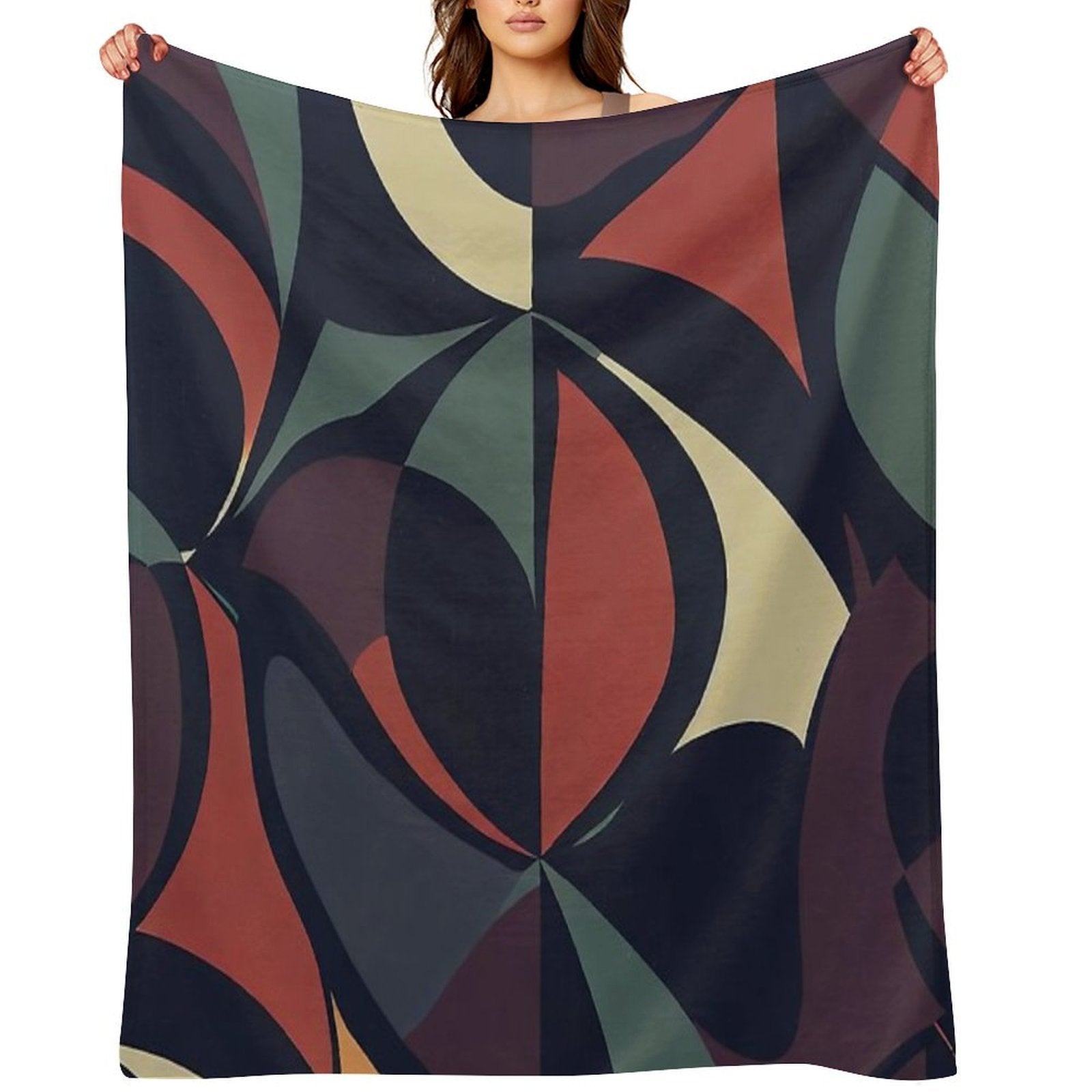 Dark Sixties Pattern All-season Throw Blanket