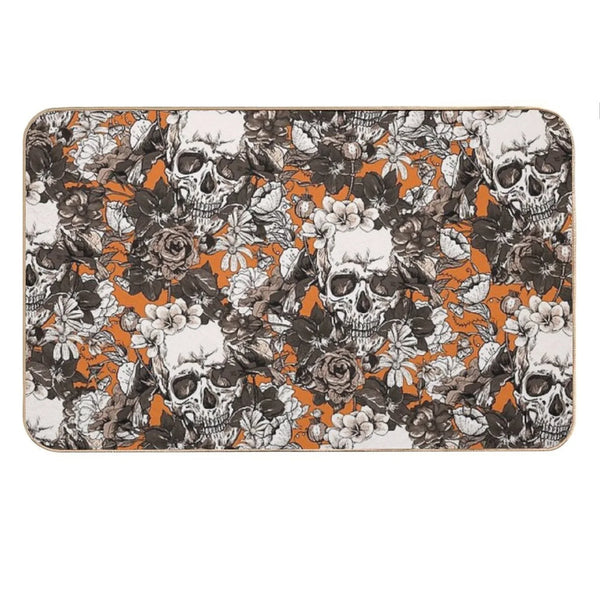 SKULLS ORANGE Bath Mat