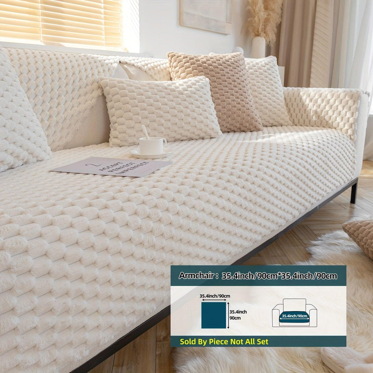 Plush Nordic Sofa Slipcover