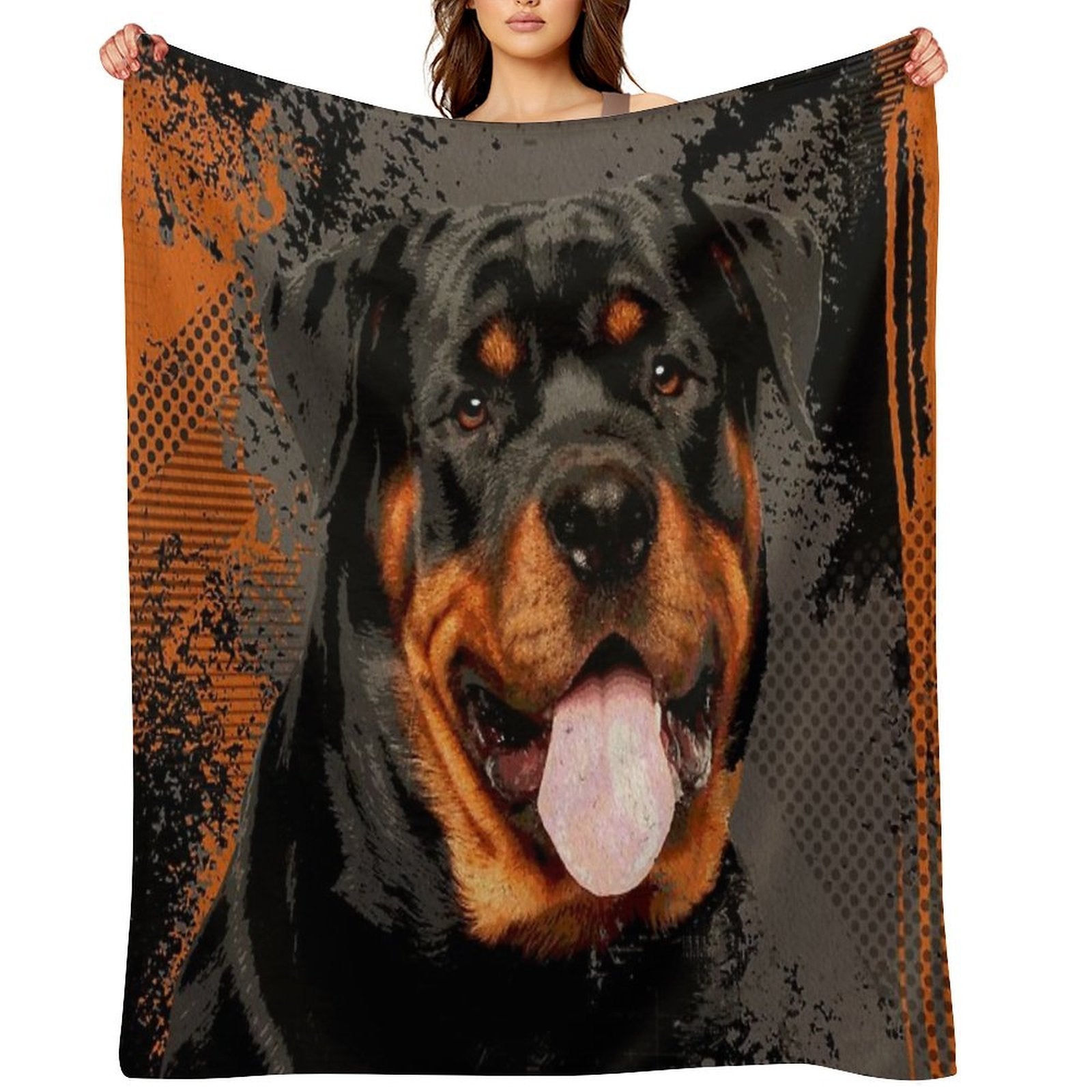Rottweiler  - Metzgerhund Digital Art Compact Throw Blanket