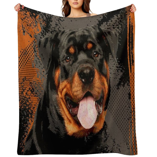 Rottweiler  - Metzgerhund Digital Art Compact Throw Blanket