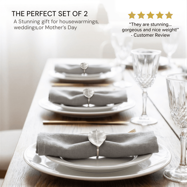 Silver Leaf Napkin Rings – Silver Grace