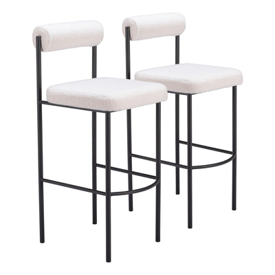 Livorno Barstool (Set of 2) Ivory