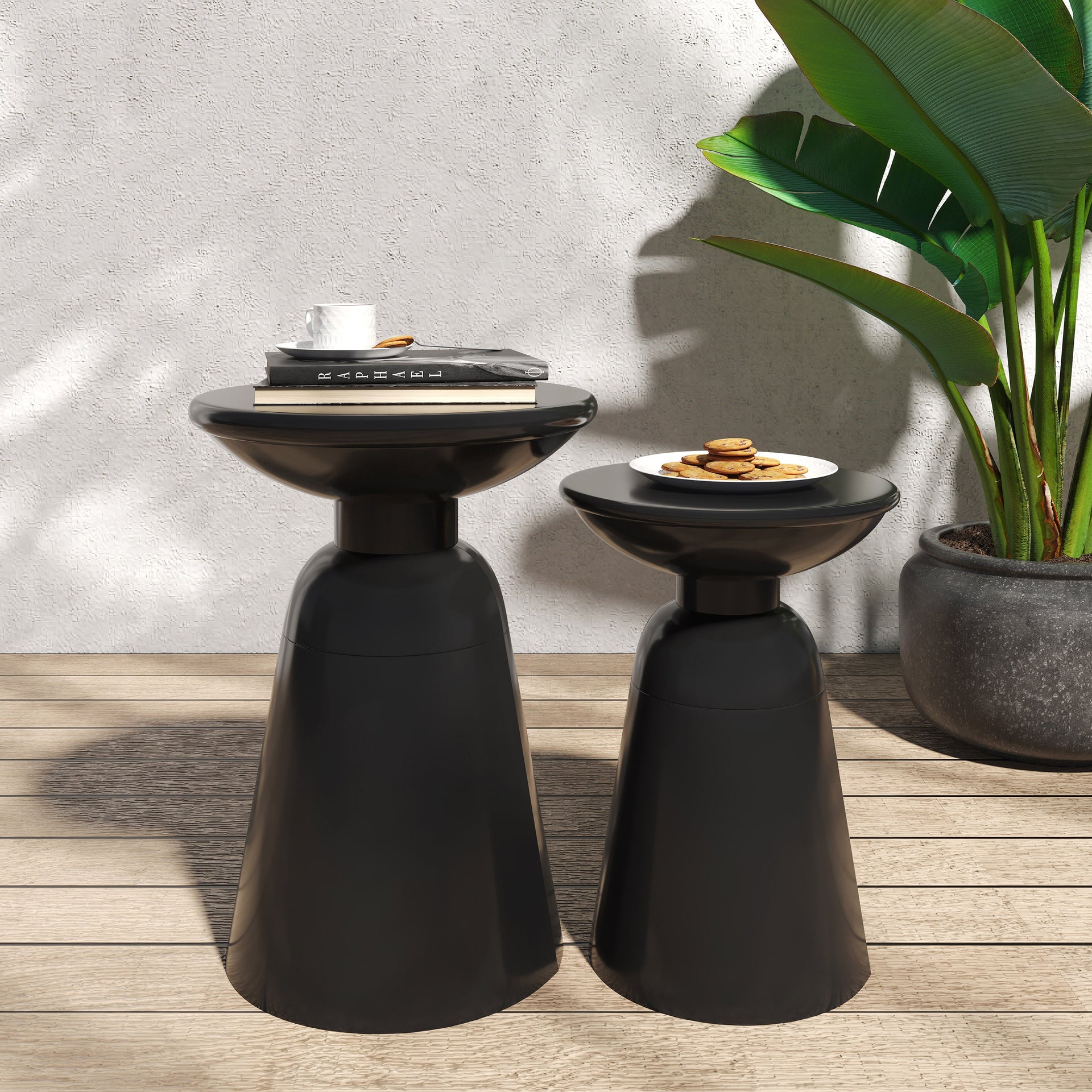 2 Metal Side Tables