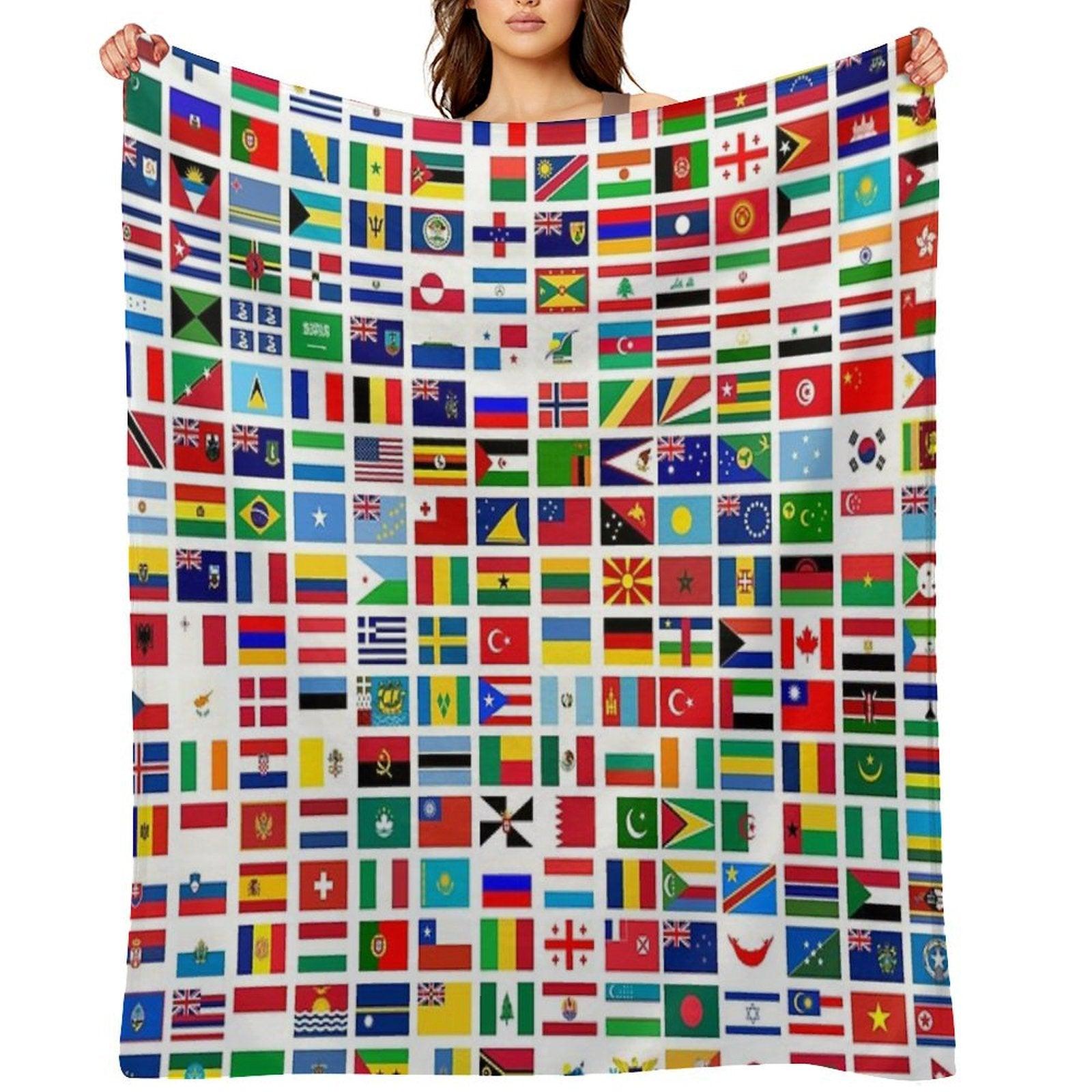 Flags of The World Throw Blanket