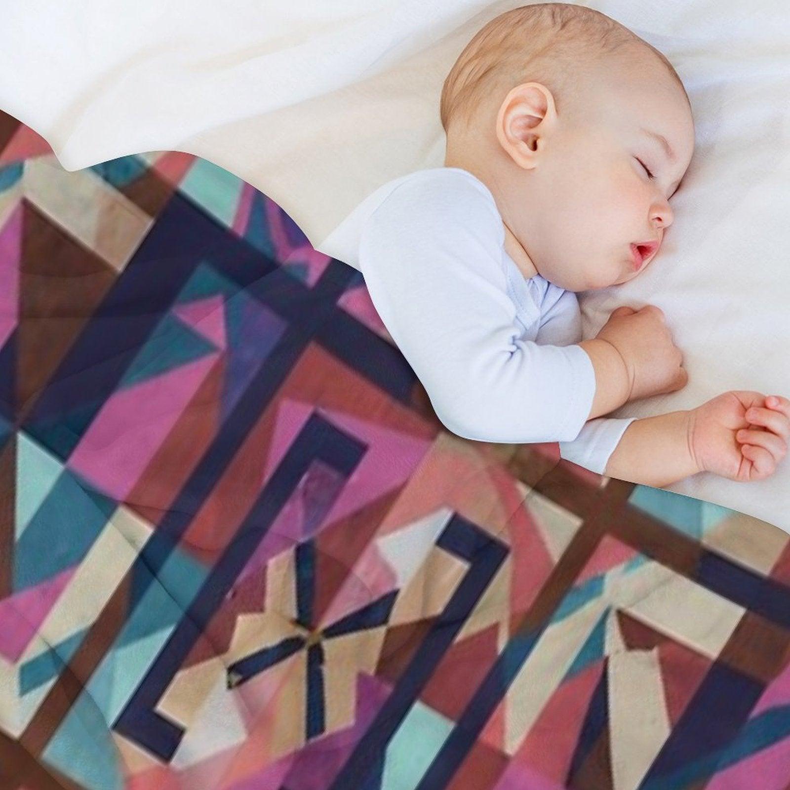 Abstract Tiles Pattern Throw Blanket