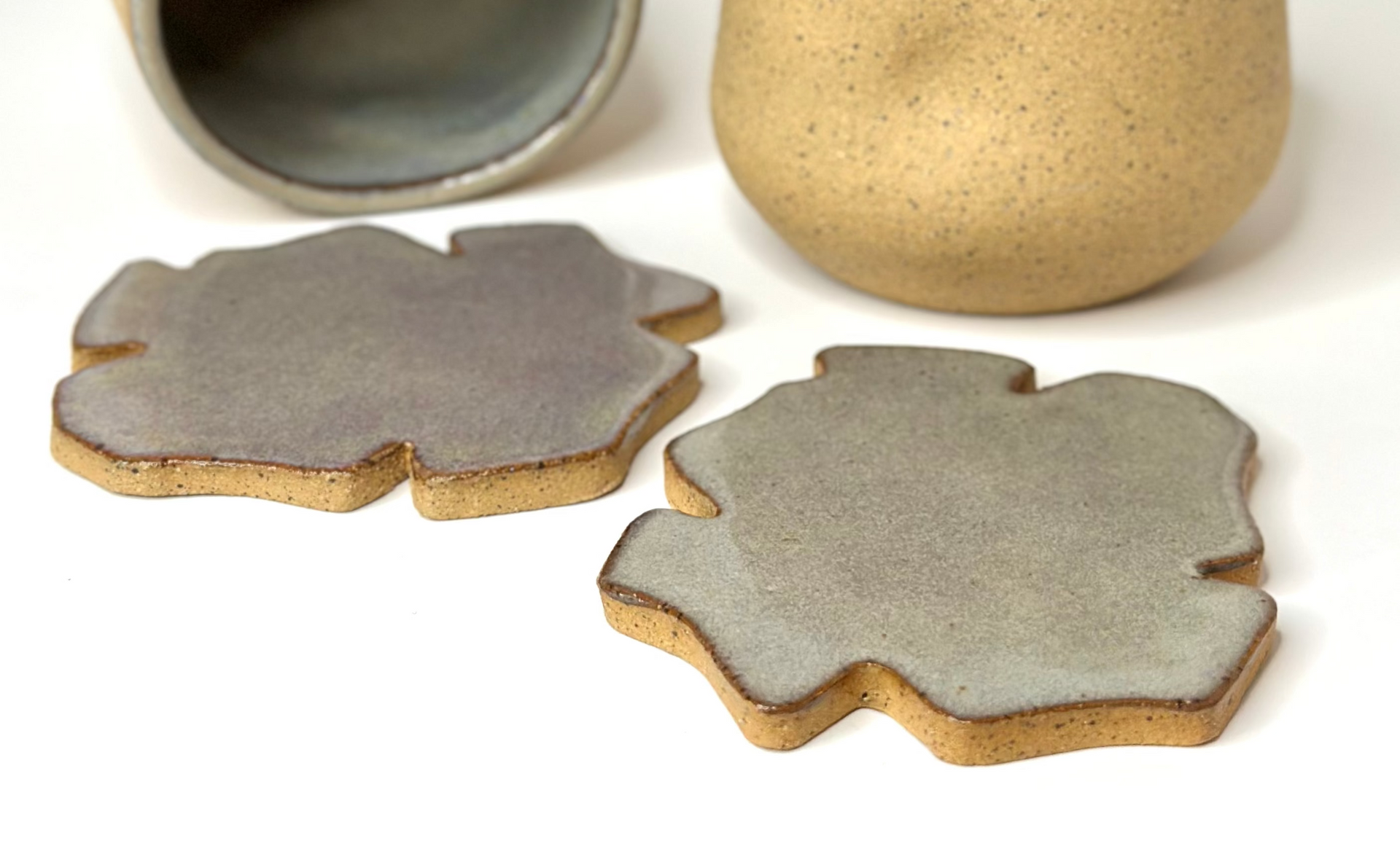 MUSHROOM CUPS SET (2 cups + 2 Flower coasters)