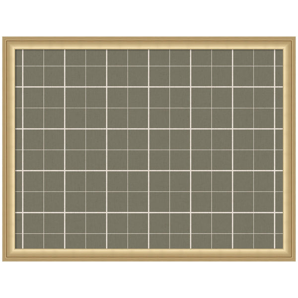 Framed Fabric Pinboard Sage Green Plaid Wall Organization