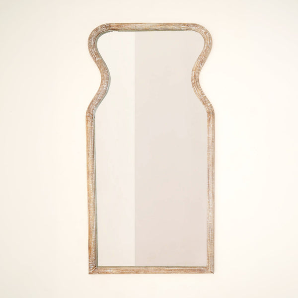 Decorative Full-Length Wall Mirror with Mango Wood Frame, 32X70