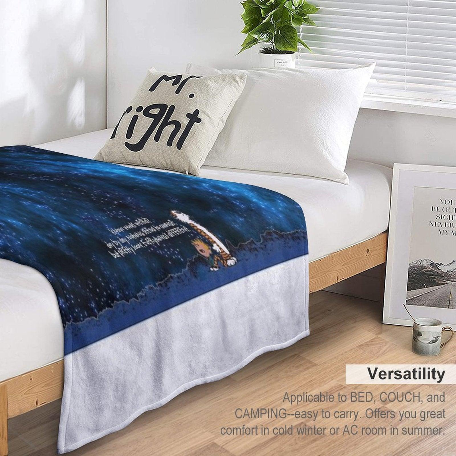 Calvin And Hobbs Space Throw Blanket