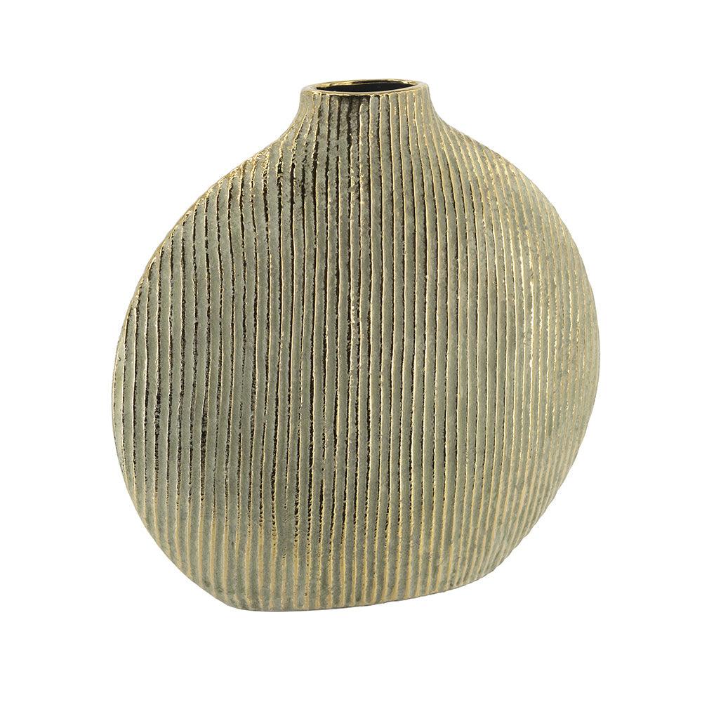 Modern Sculptural Floral Accent  Ceramic Vase