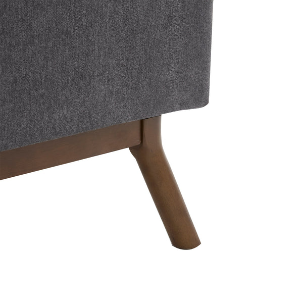 Mid-century modern square coffee table storage bench, assembled, suitable for living room, entryway and family room, used as a coffee table, stirrups, shoe bench