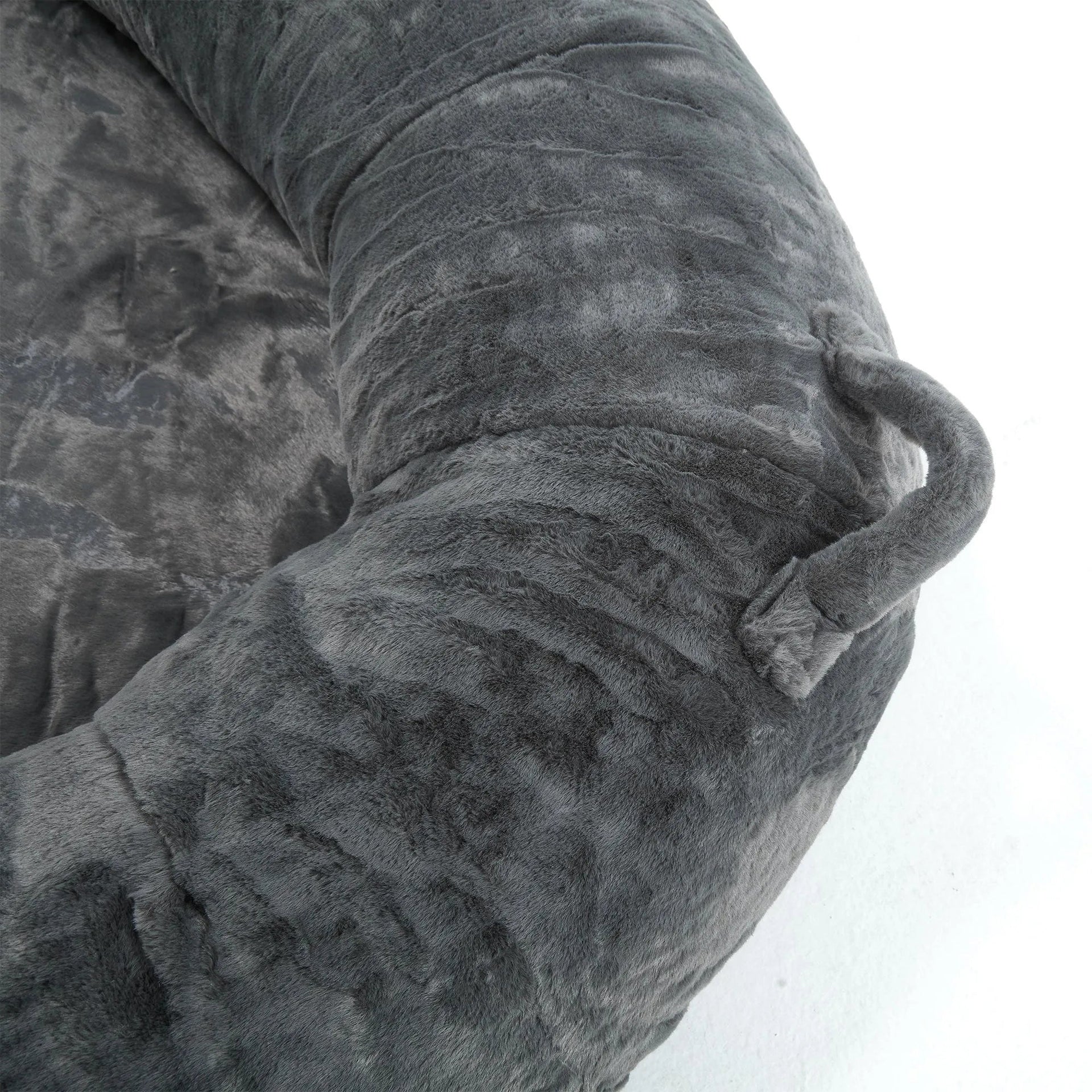 🇫🇷🇪🇪 🇸🇭🇮🇵🇵🇮🇳🇬 Human Dog Bed for Adult, Memory Foam Human Size Pet Bed for Human With Storage Pocket, Dark Gray