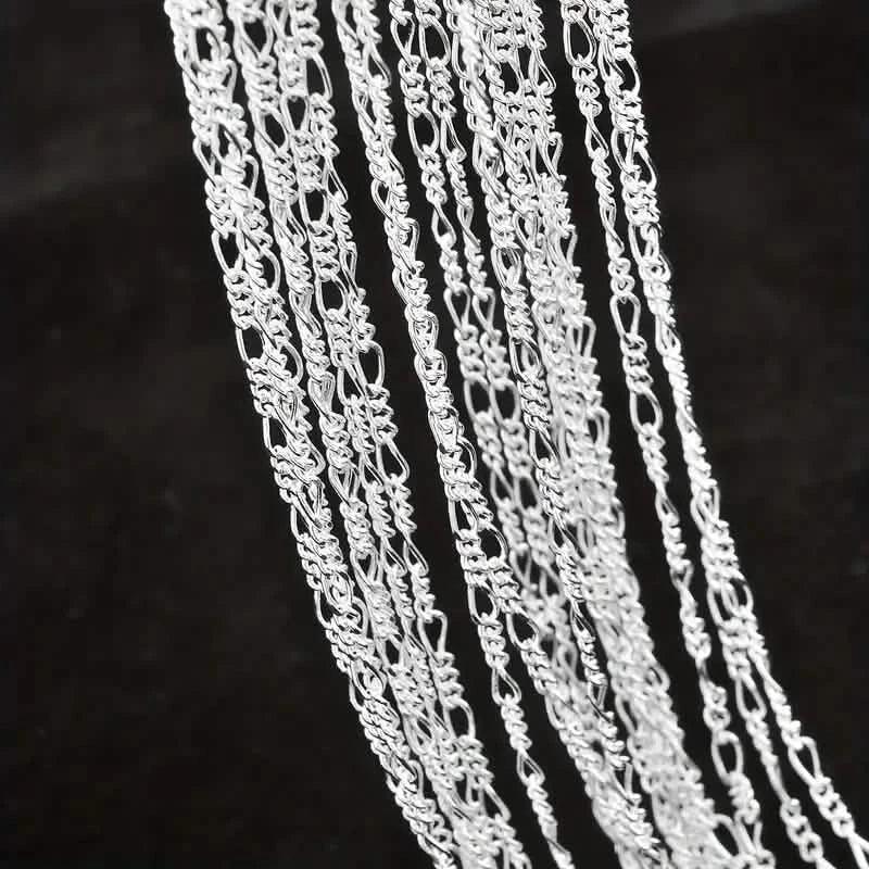 Exquisite Copper Necklace Chain, 16–30in Adjustable, 925 Silver Plated