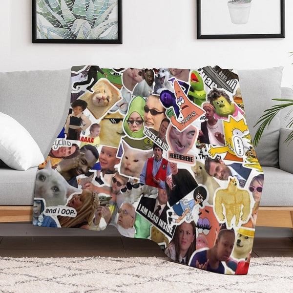Random Meme Pack Shrink-resistant Throw Blanket
