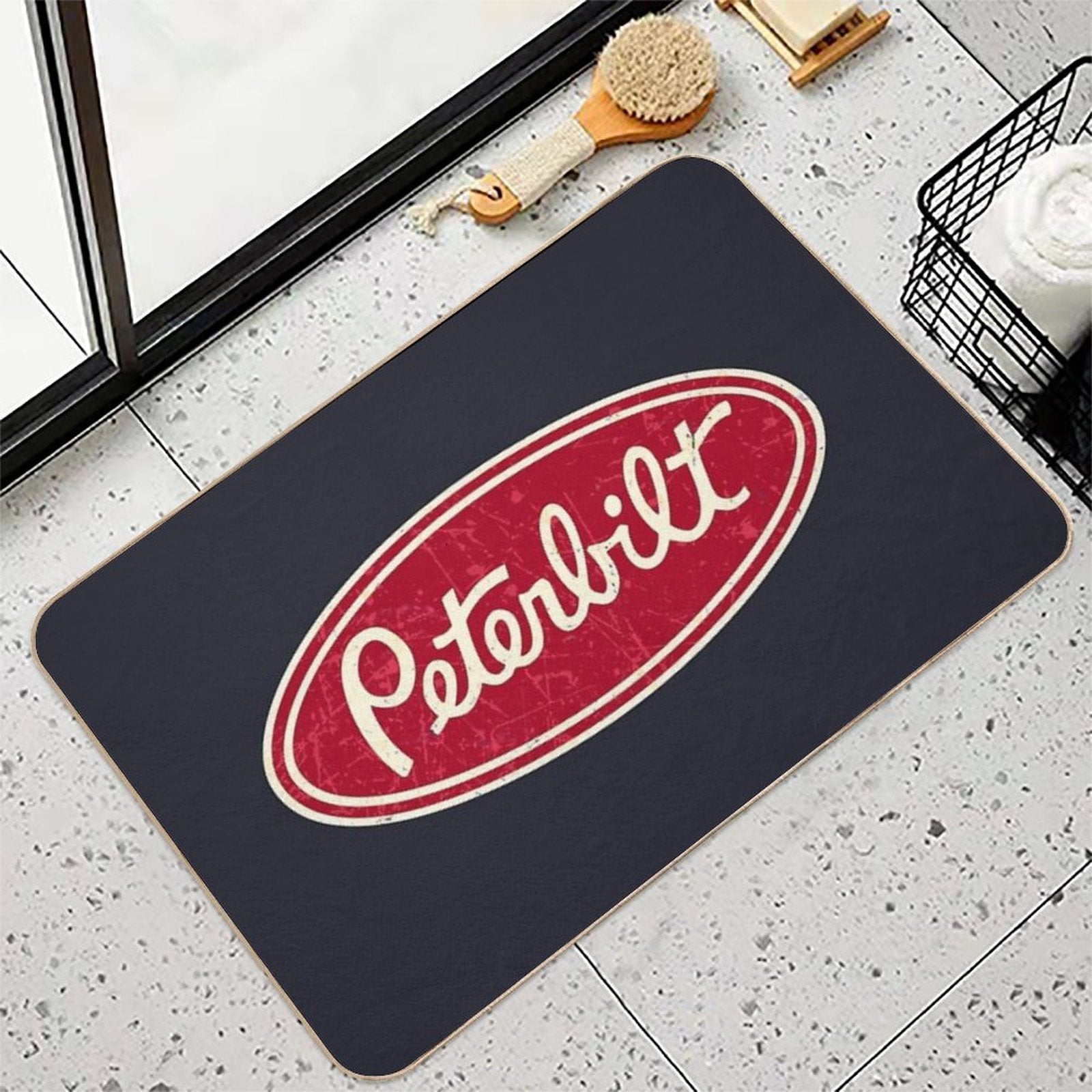 Peterbilt Truck Racing Vintage Bath Mat BionZax
