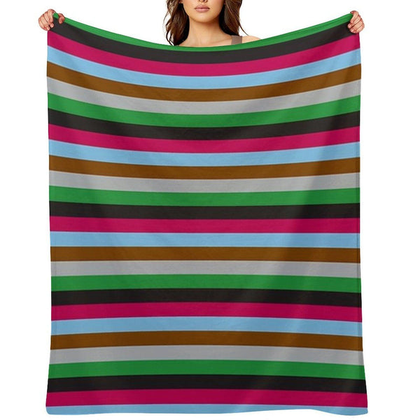 Harlequins Rugby Striped Throw Blanket