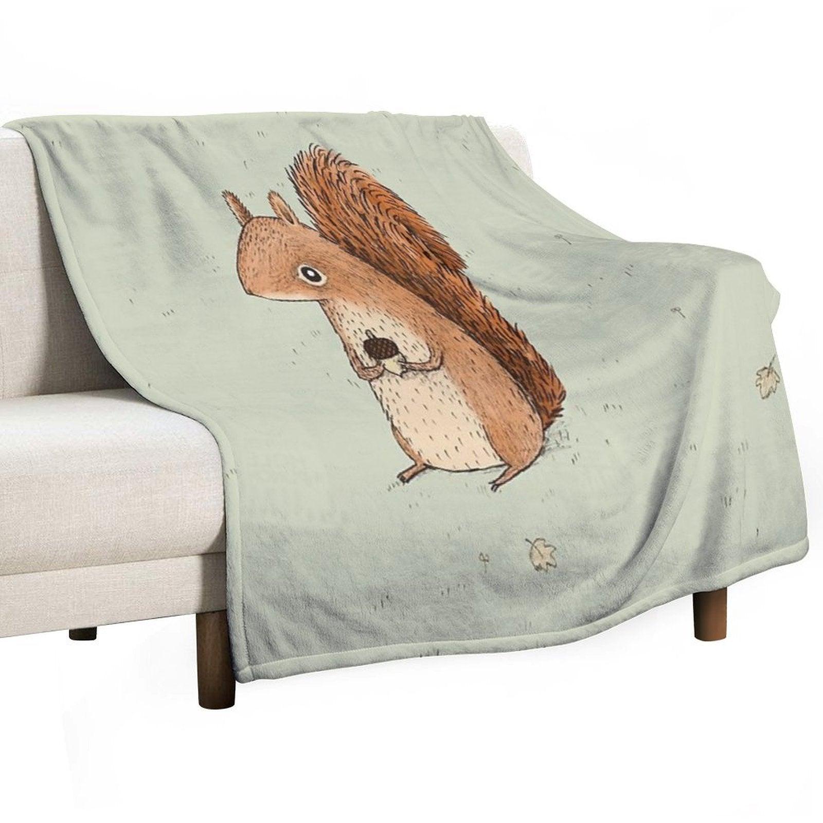 Sarah The Squirrel Throw Blanket