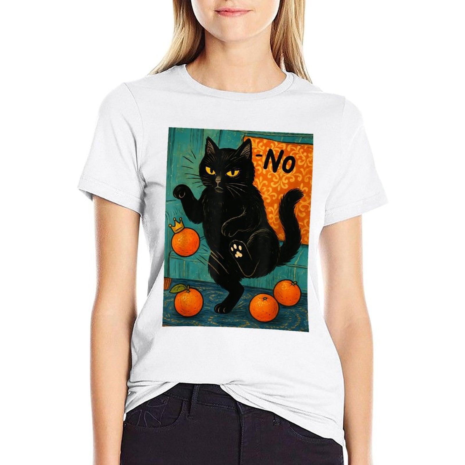No Kings in America Black Cat Political Anti Trump Protest  Graphic-printed T-Shirt